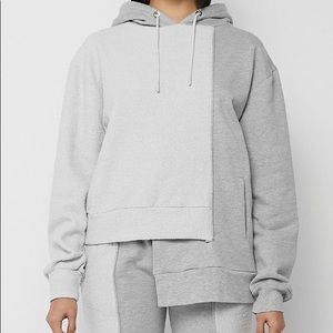 Asymmetric Grey Hoodie